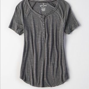 Soft and Sexy Henley Button T-shirt